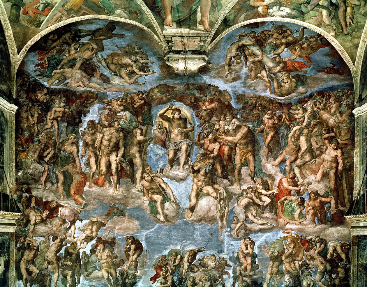 Sidste dom, fra det sixtinske kapel af Michelangelo Buonarroti