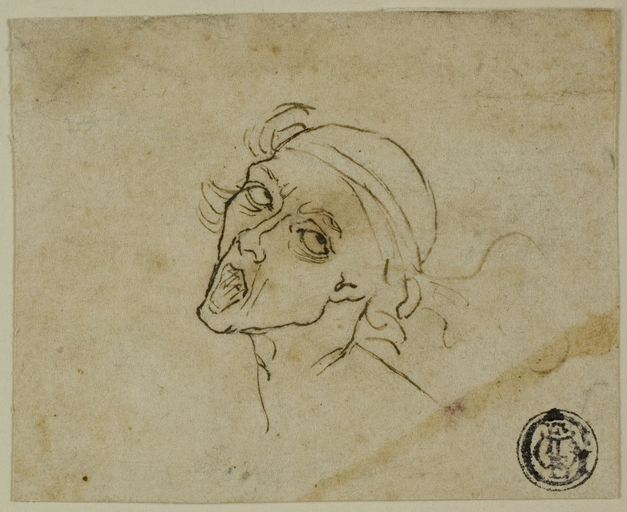 Mandligt hoved af Michelangelo Buonarroti
