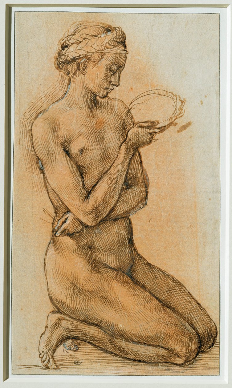 Maria Magdalene betragter tornekronen ... af Michelangelo Buonarroti