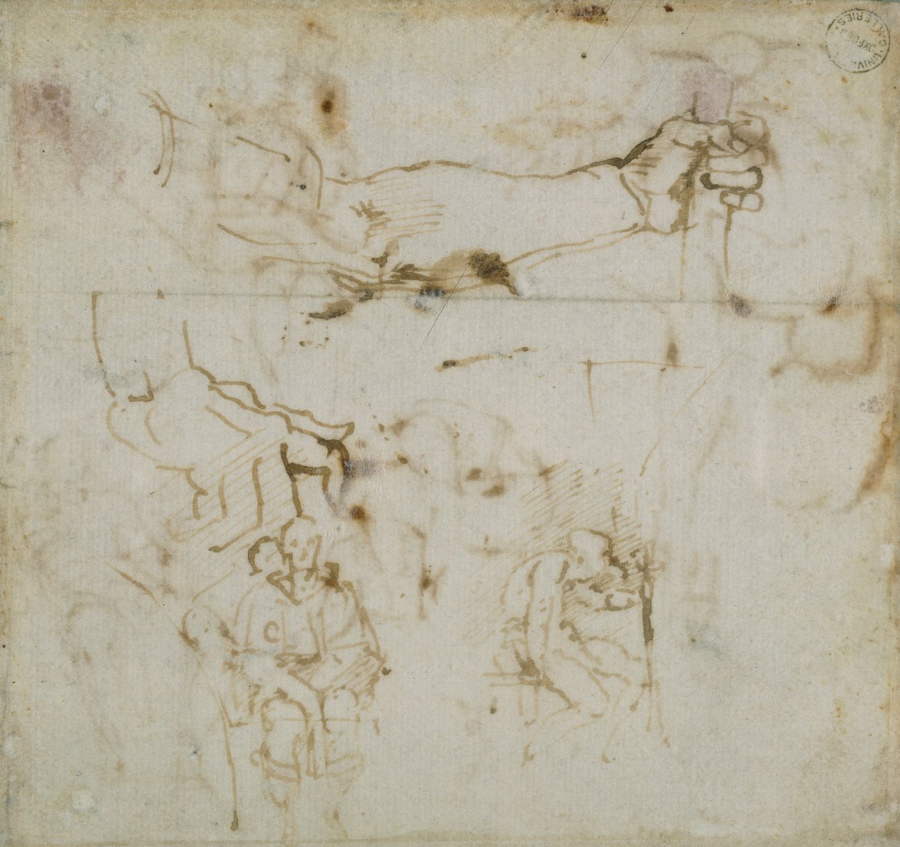 Side fra en skitsebog, c1490-1560 af Michelangelo Buonarroti