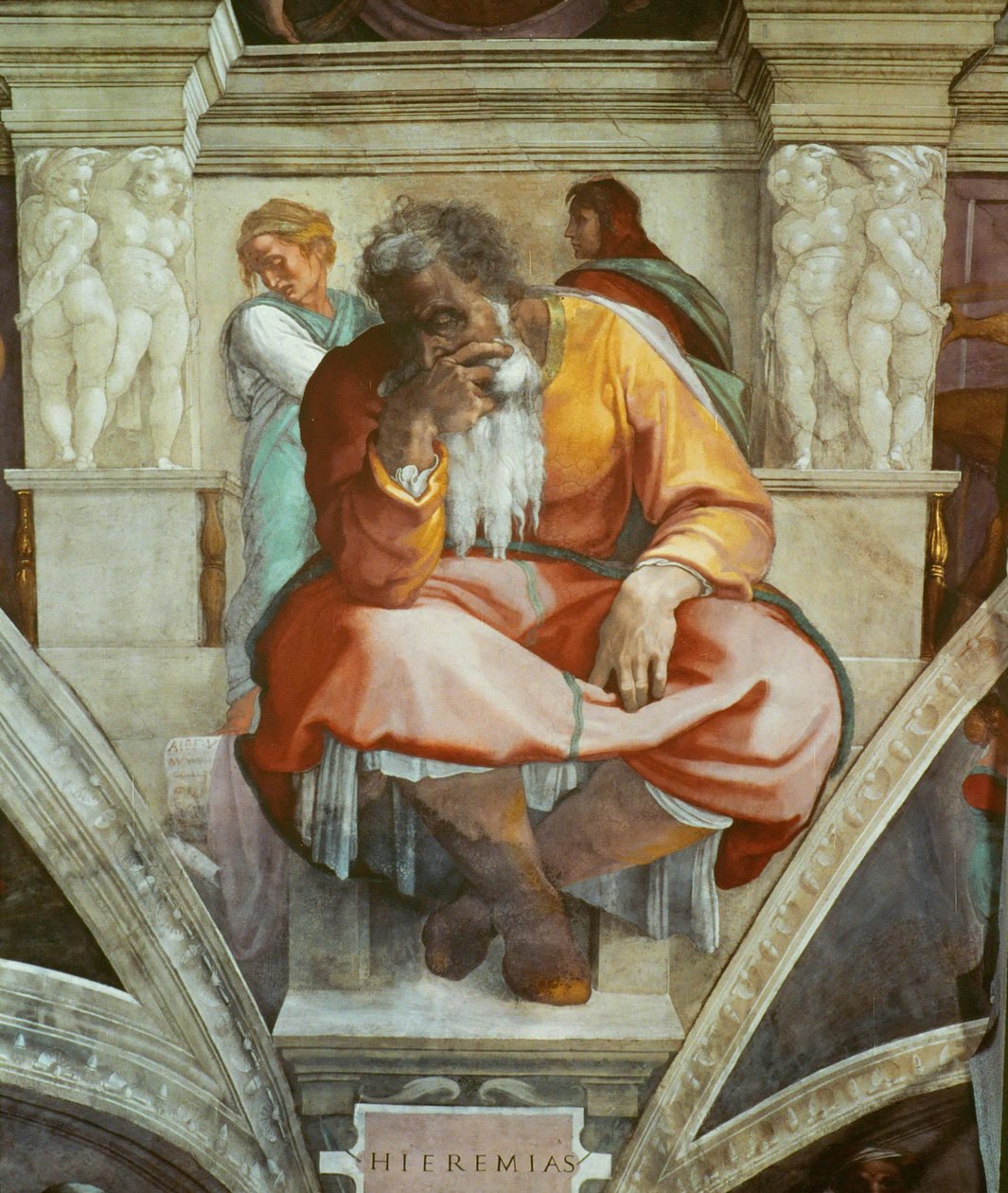 Profeter og sibyller: Jeremias Sixtinske Kapels loft i Vatikanet, 1508-1512. af Michelangelo Buonarroti
