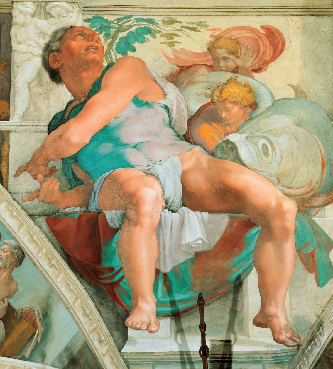 Profeter og sibyller: Jonas Sixtinske Kapels loft i Vatikanet, 1508-1512. af Michelangelo Buonarroti