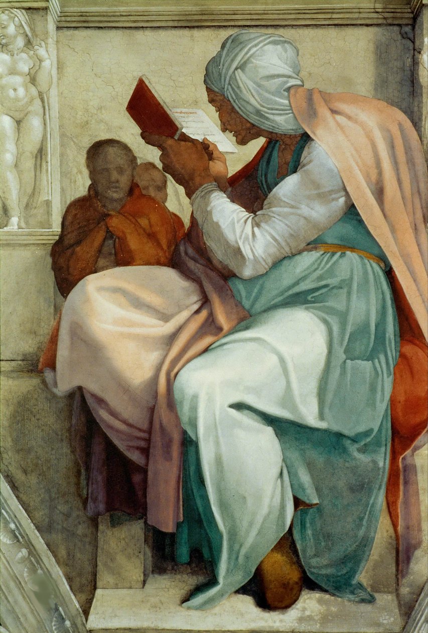 Profeter og sibyller: Persisk Sibyl Sixtinske Kapel loft i Vatikanet, 1508-1512. af Michelangelo Buonarroti