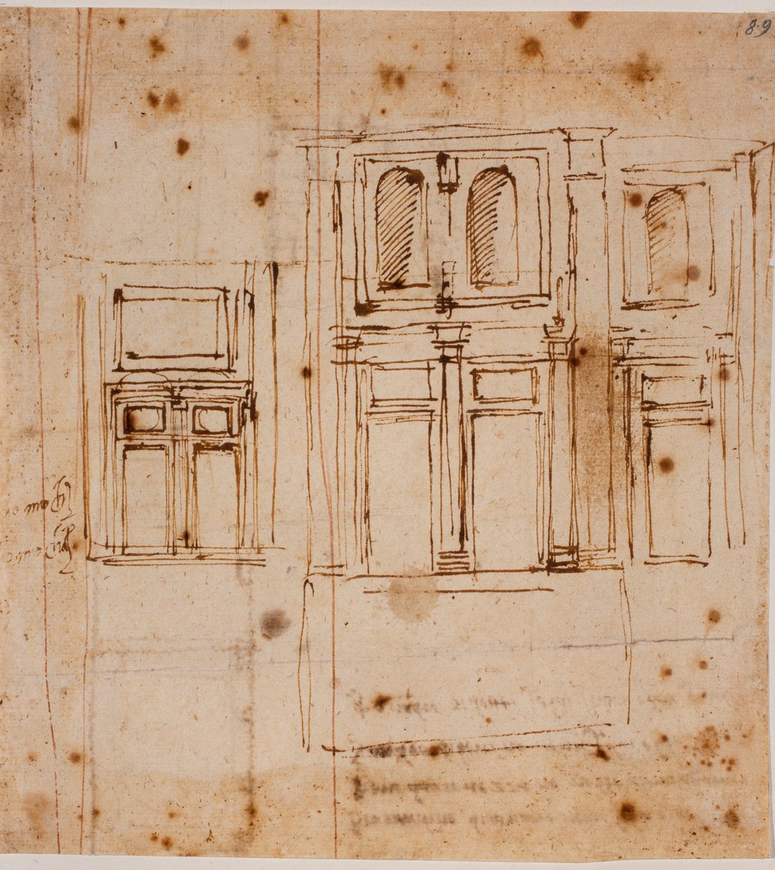 Vægprospekter til Laurentian Chapel af Michelangelo Buonarroti