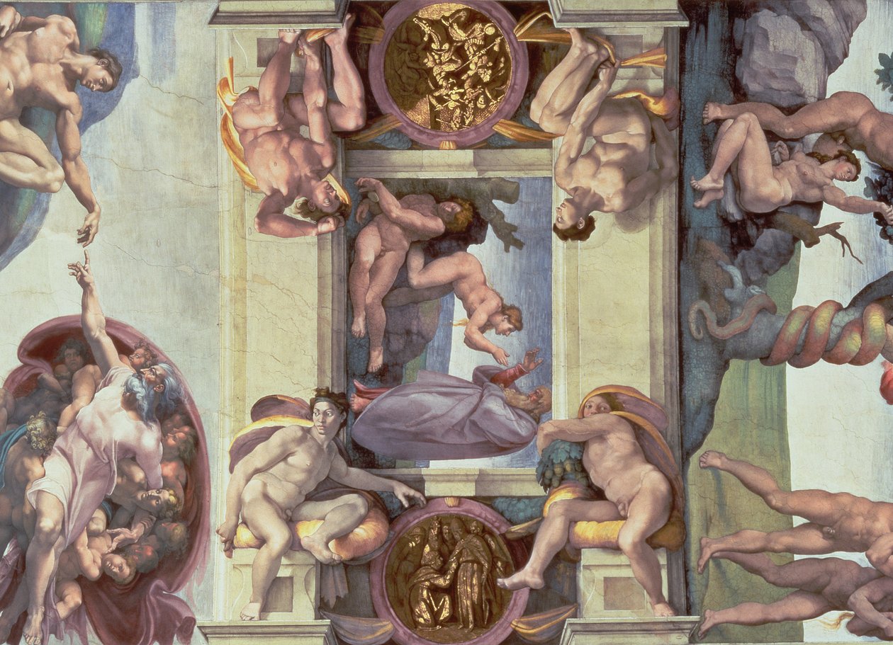 Det Sixtinske Kapel Loft (1508-12): Skabelsen af Eva af Michelangelo Buonarroti