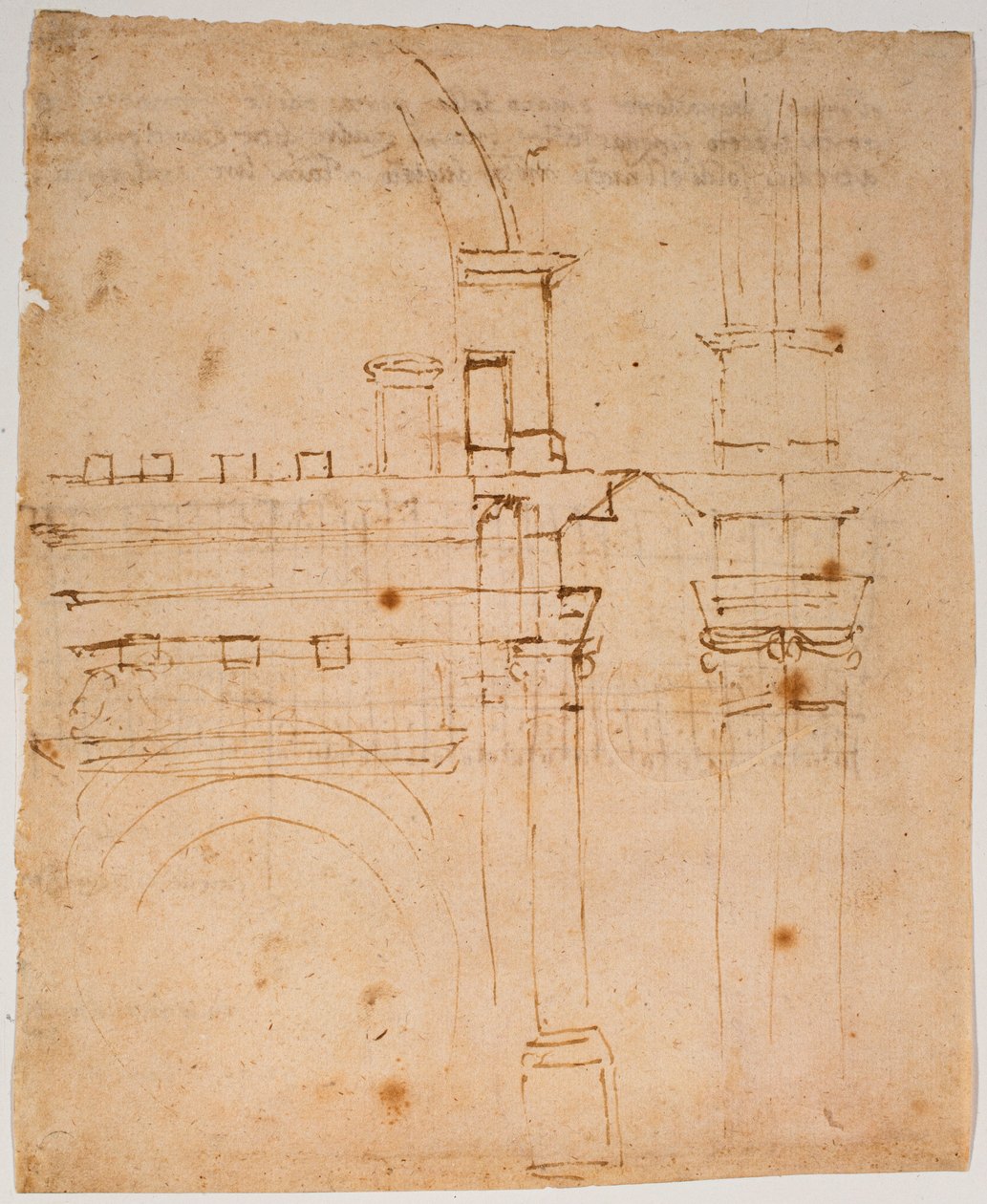 Skitser til kuplen på Santa Maria del Fiore af Michelangelo Buonarroti