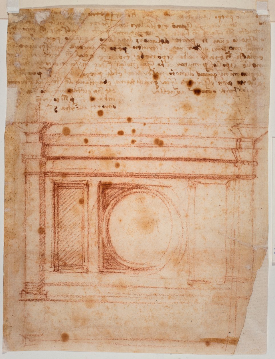 Skitser til trommen på kuplen i Santa Maria del Fiore og brev til kardinalen af Bibbiena af Michelangelo Buonarroti
