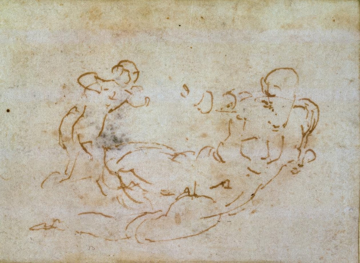 Undersøgelse af Venus og Amor af Michelangelo Buonarroti