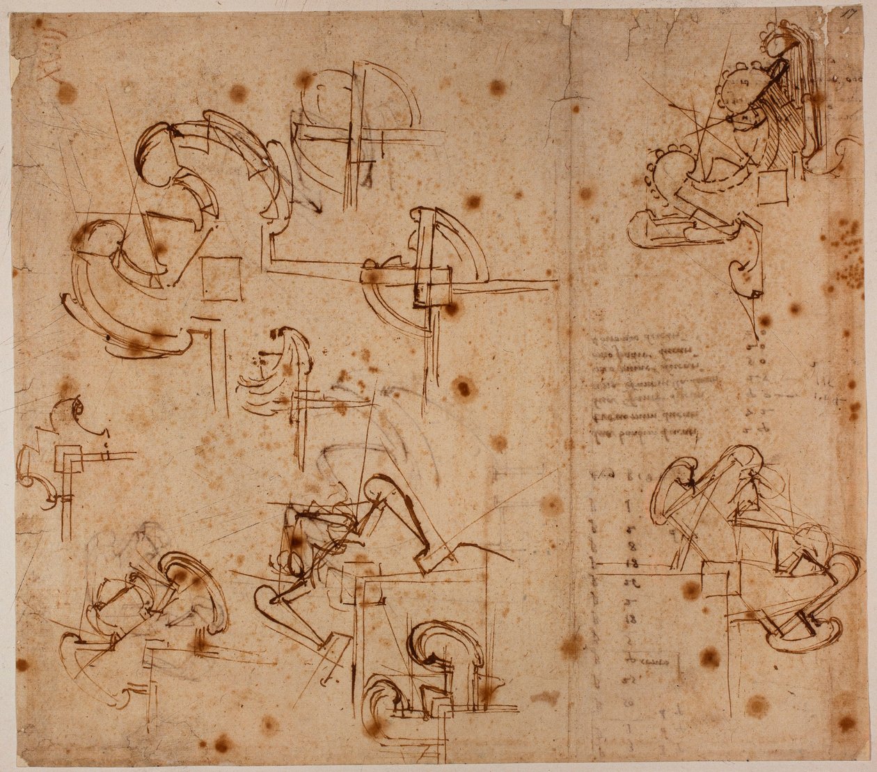 Studier af befæstninger til en port af Michelangelo Buonarroti