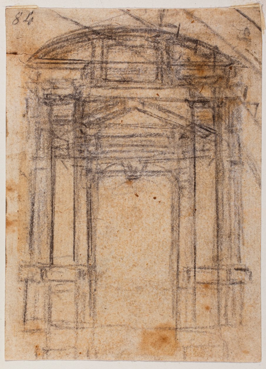 Studie til Porta Pia og Peterskirkens kuppel af Michelangelo Buonarroti