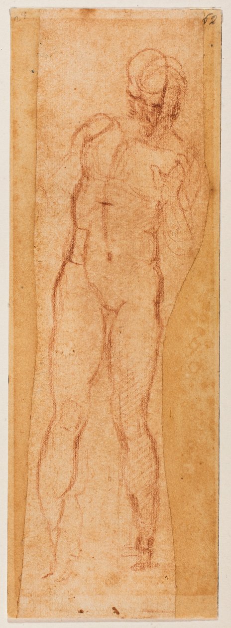 Studie til en mandig figur af Michelangelo Buonarroti