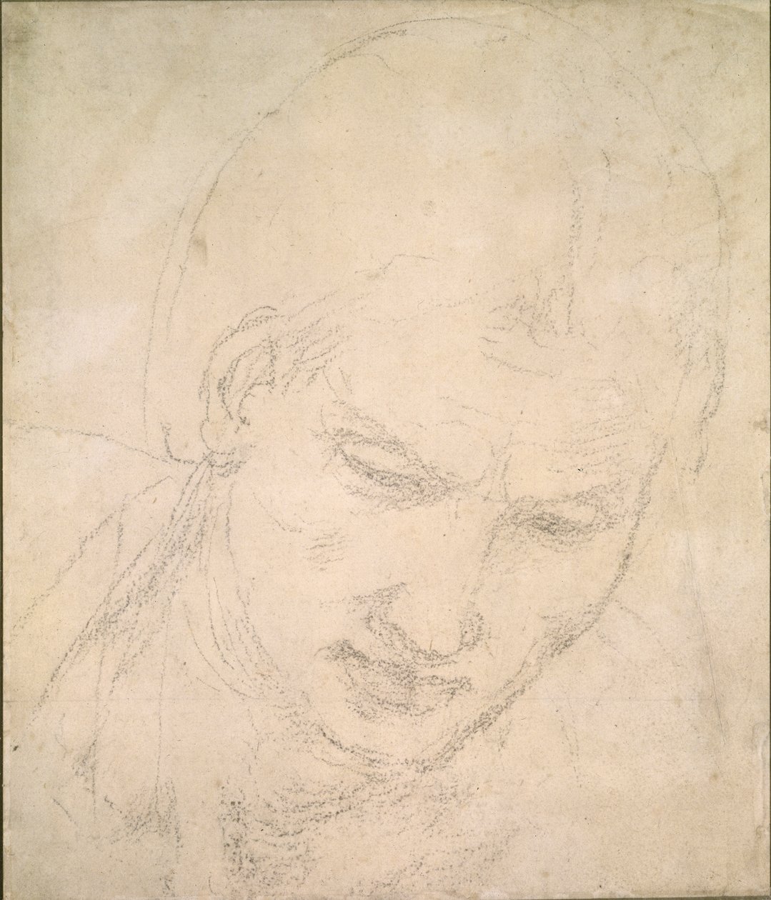 Studie af et hoved, c1490-1560 af Michelangelo Buonarroti