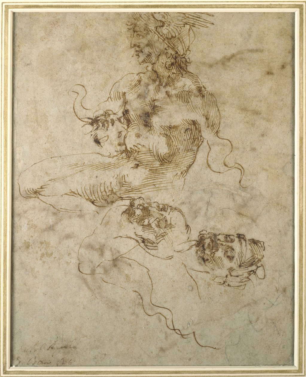 Studie af en siddende ung mand efter 15012 af Michelangelo Buonarroti