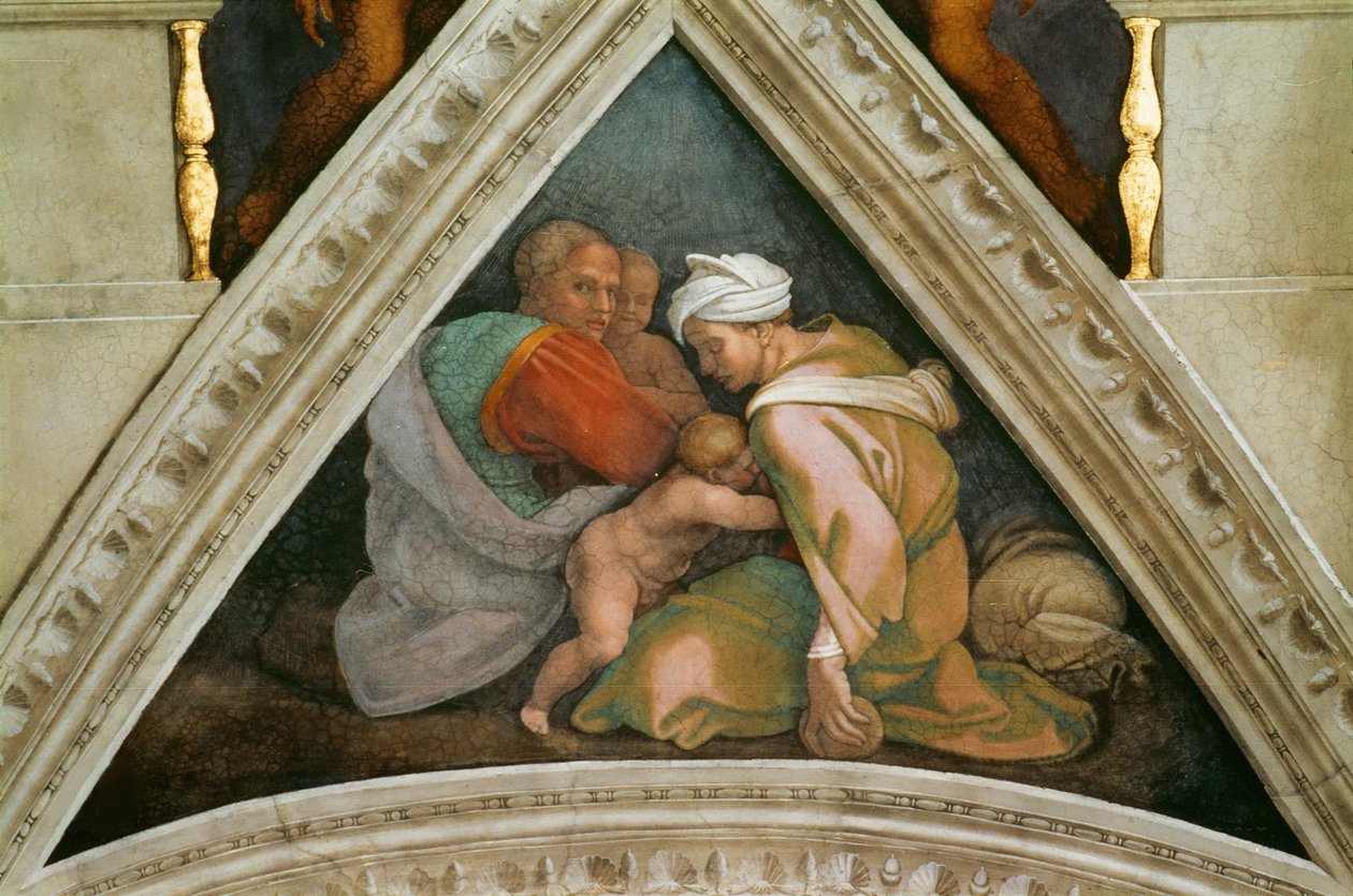 The Ancestors of Christ: Ozias Sixtinske Kapel loft i Vatikanet, 1508-1512. af Michelangelo Buonarroti