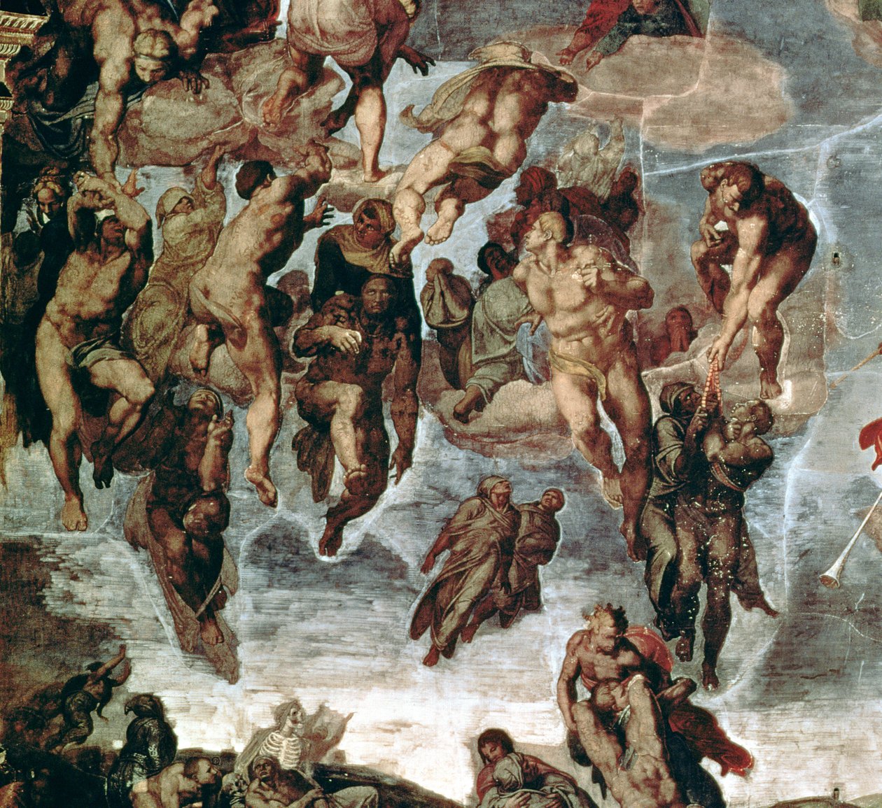 The Righteous Drawn up to Heaven, detaljer fra 