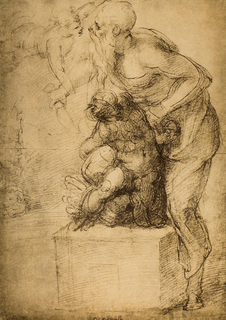 Isaks ofring; tegning af Michelangelo. Casa Buonarroti, Firenze af Michelangelo Buonarroti