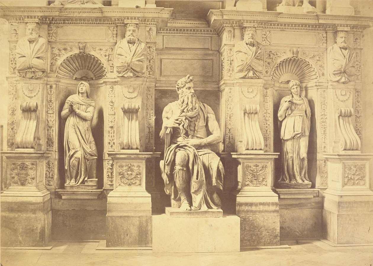Graven af pave Julius II (1453-1513) detalje af Moses flankeret af Lea og Rachel af Michelangelo Buonarroti