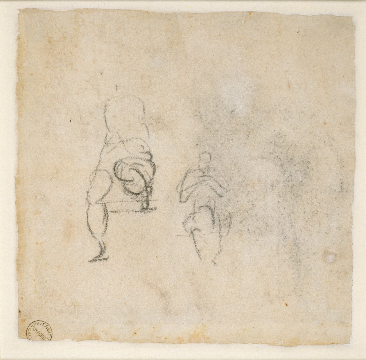 To meget små skitser af siddende figurer, c1490-1560 af Michelangelo Buonarroti
