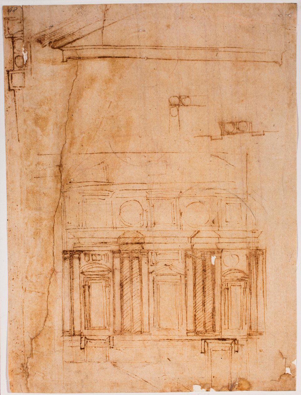 Vægprospekt til den laurentiske pause af Michelangelo Buonarroti