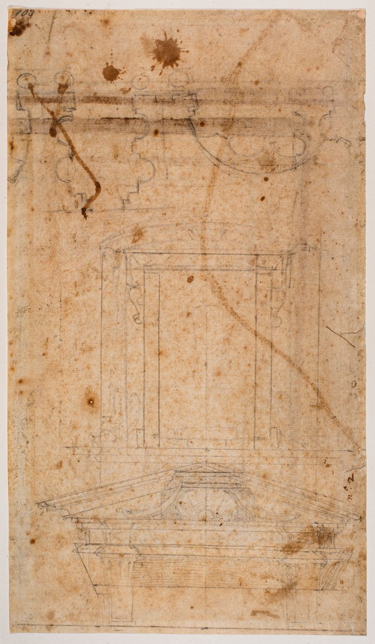 Væggrav og delvis kirkeplan af Michelangelo Buonarroti