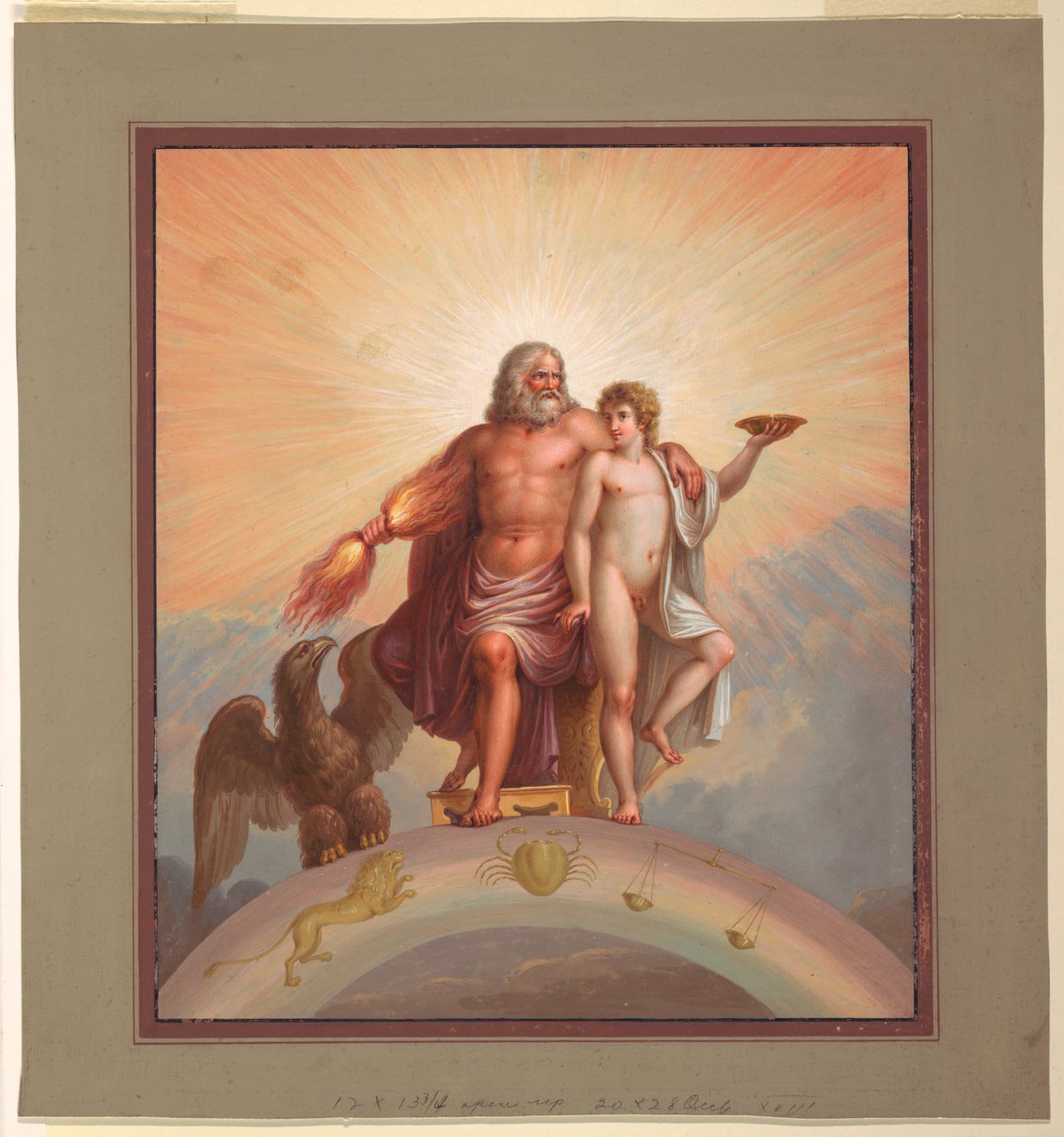 Zeus og Ganymedes af Michelangelo Maestri