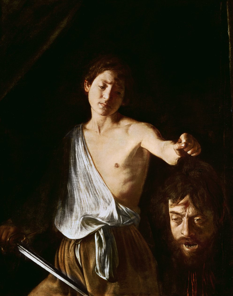 David med Goliats hoved, 1606 (for detaljer se 100350) af Michelangelo Merisi Caravaggio