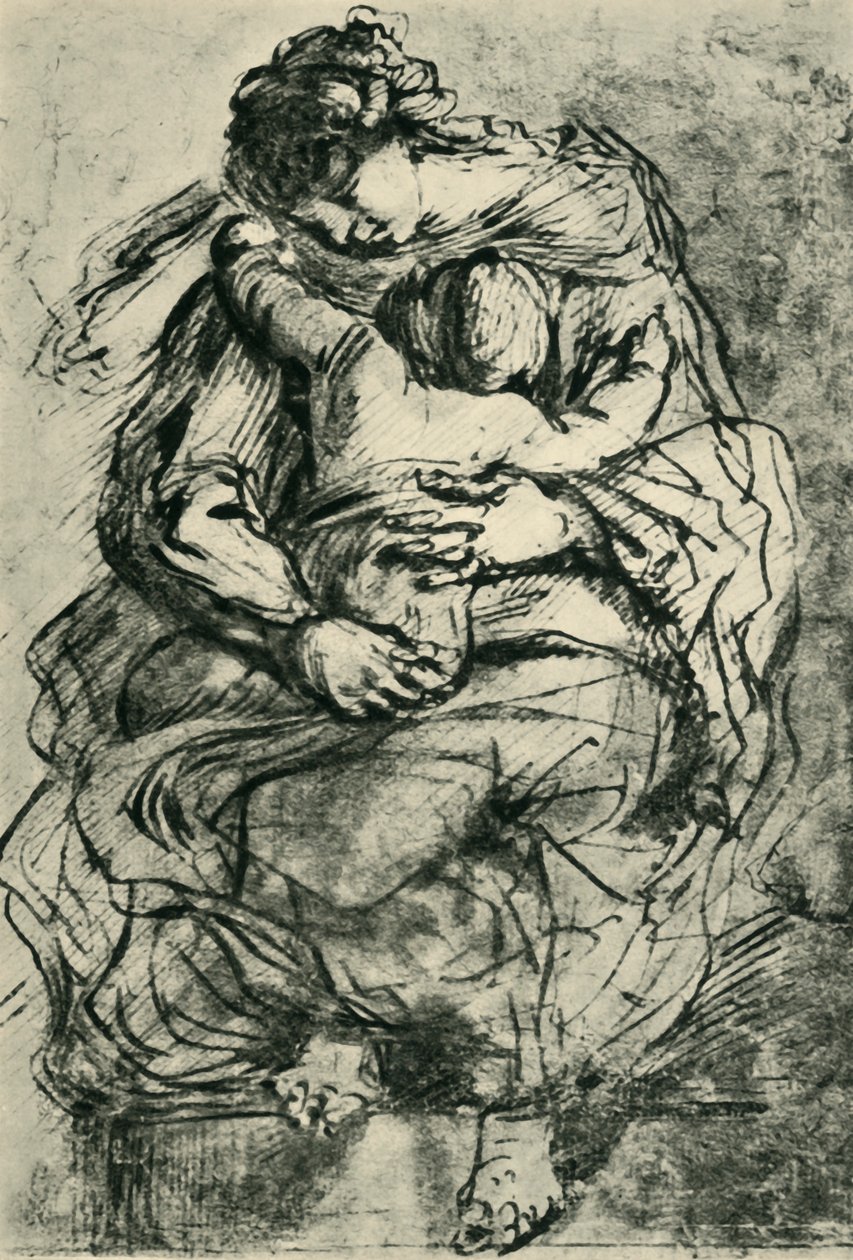 Madonna og barn, slutningen af det 16.-begyndelsen af det 17. århundrede, 1943. af Michelangelo Merisi Caravaggio