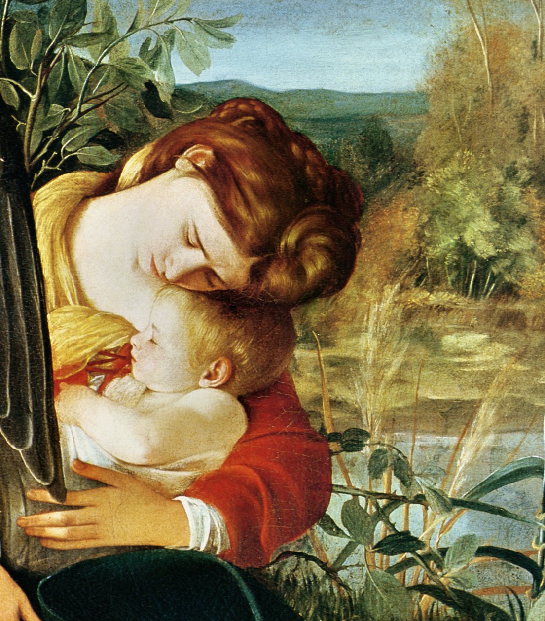 Lepää pakossa Egyptiin (yksityiskohta 1603) af Michelangelo Merisi Caravaggio