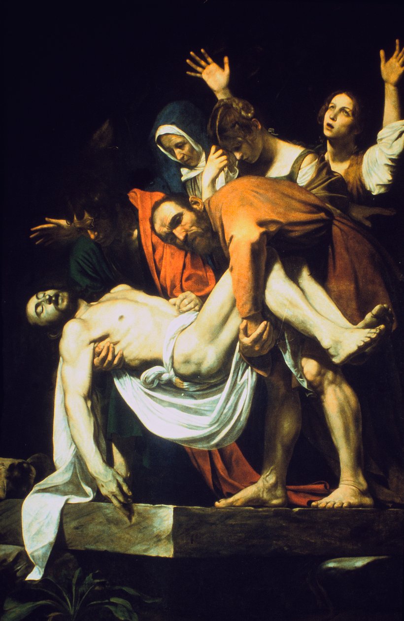 Nedlæggelsen i graven Depositionen Gravmælet, 1602-16044 af Michelangelo Merisi Caravaggio