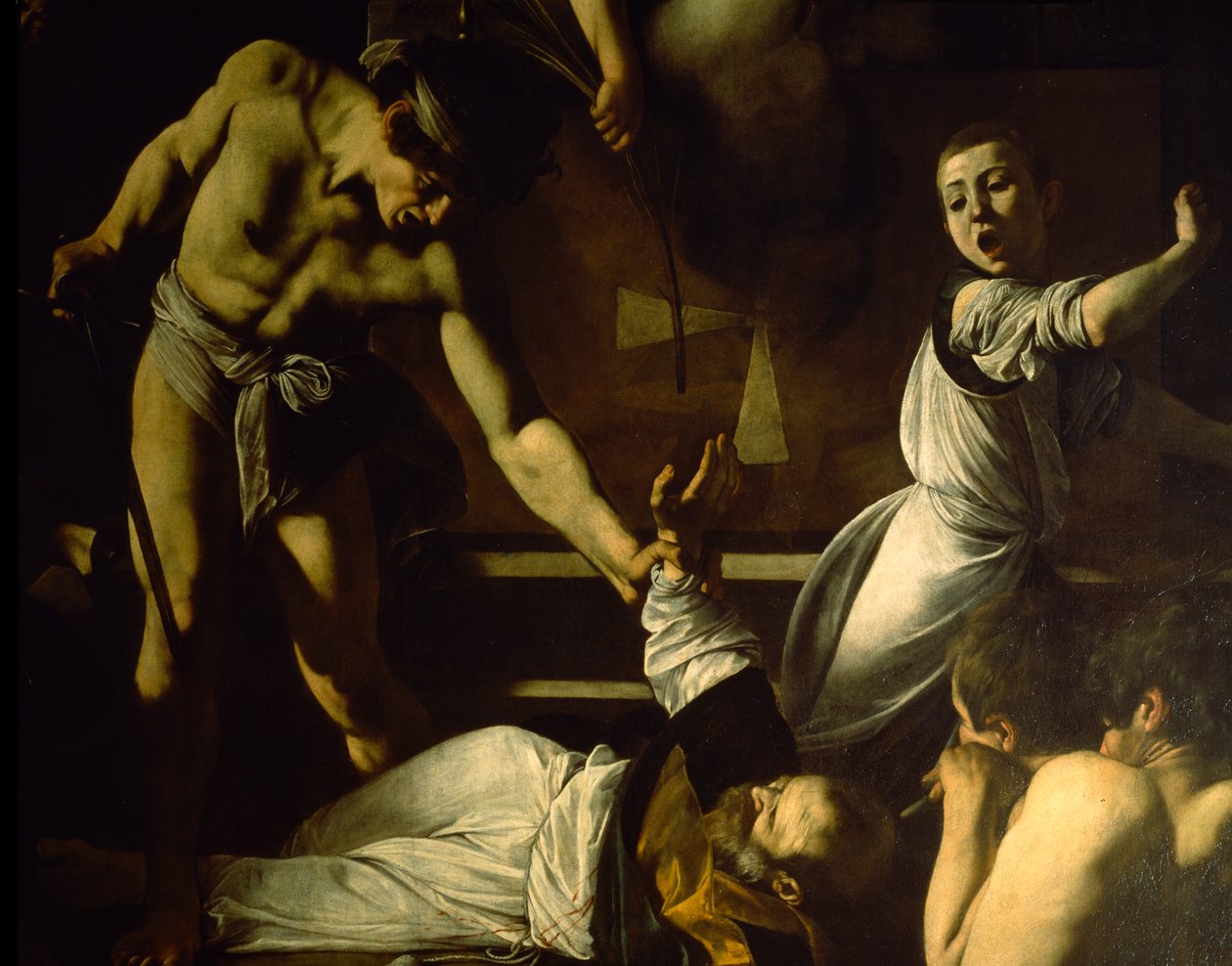 The Martyrium of St. Matthew, detalje, 1599-1600 af Michelangelo Merisi Caravaggio