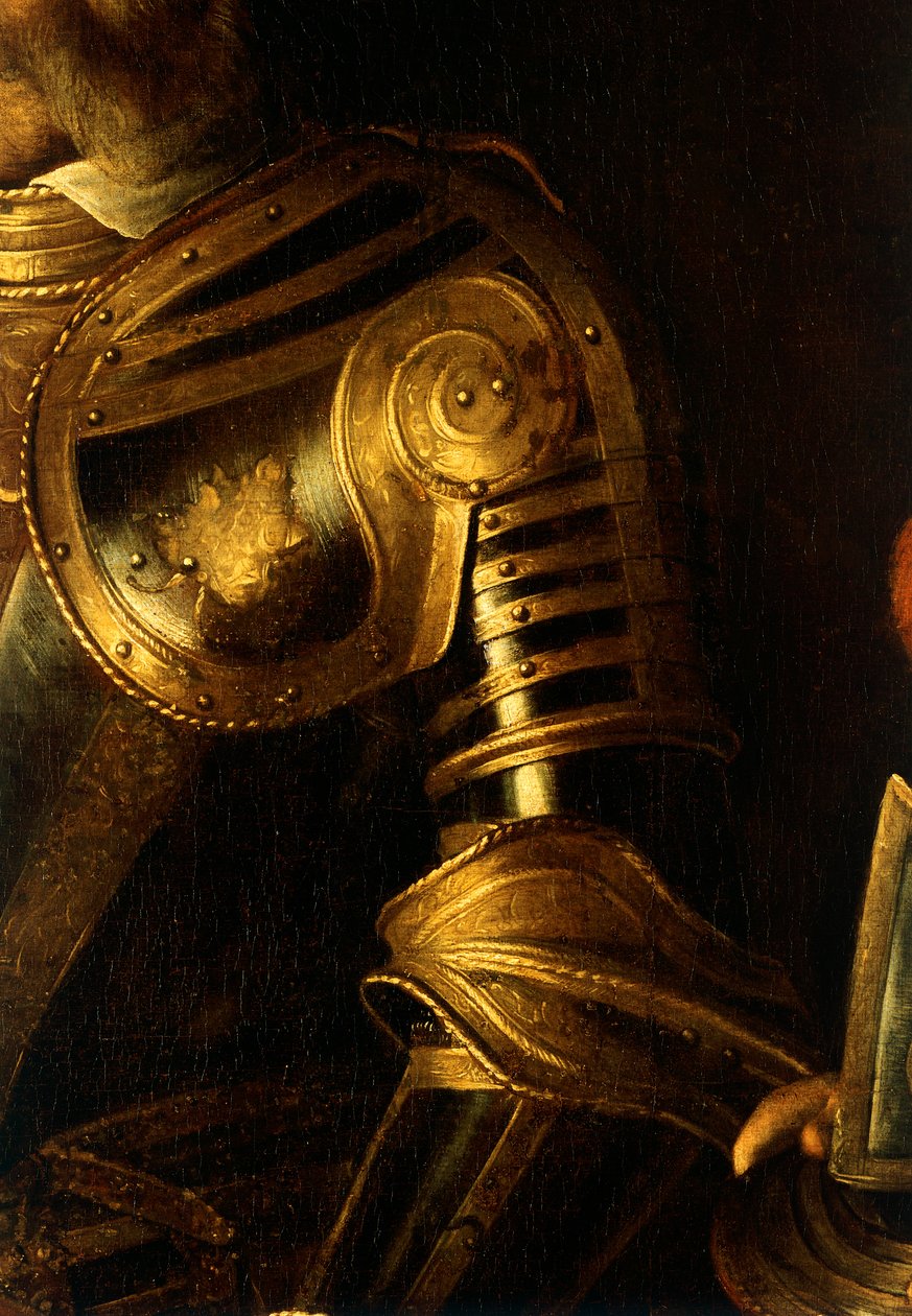 Detalje af portrættet af Alof de Wignacourt med sin page af Michelangelo Merisi da Caravaggio