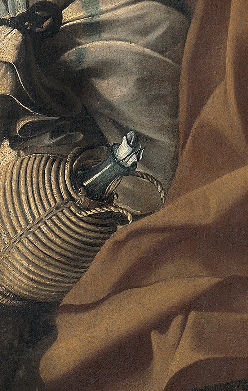 Detalje af resten på flugten til Egypten, ca. 1603 (olie på lærred) af Michelangelo Merisi da Caravaggio