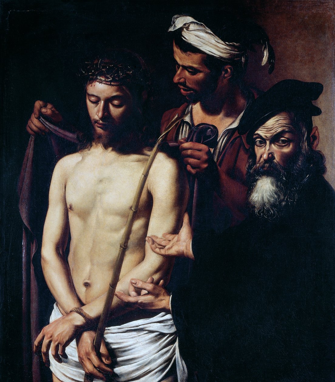 Behold Man, ca. 1605 (olie på lærred) af Michelangelo Merisi da Caravaggio