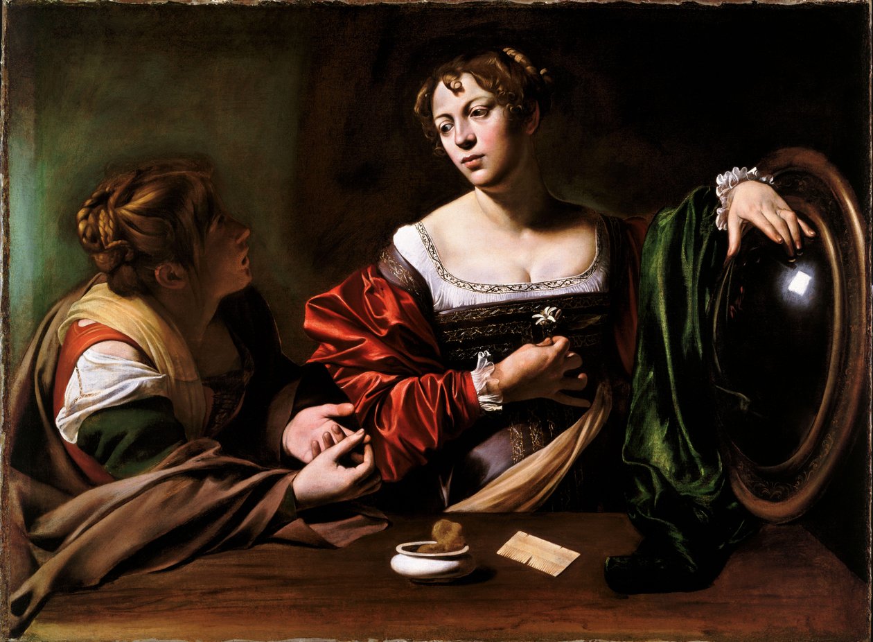 Martha og Maria Magdalene af Michelangelo Merisi da Caravaggio