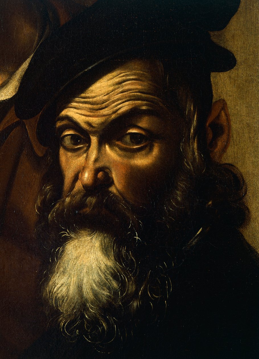 Pilatus, detalje fra Ecce Homo, ca. 1605 (olie på lærred) af Michelangelo Merisi da Caravaggio