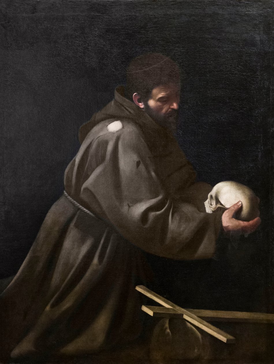 Sankt Frans i meditation af Michelangelo Merisi da Caravaggio