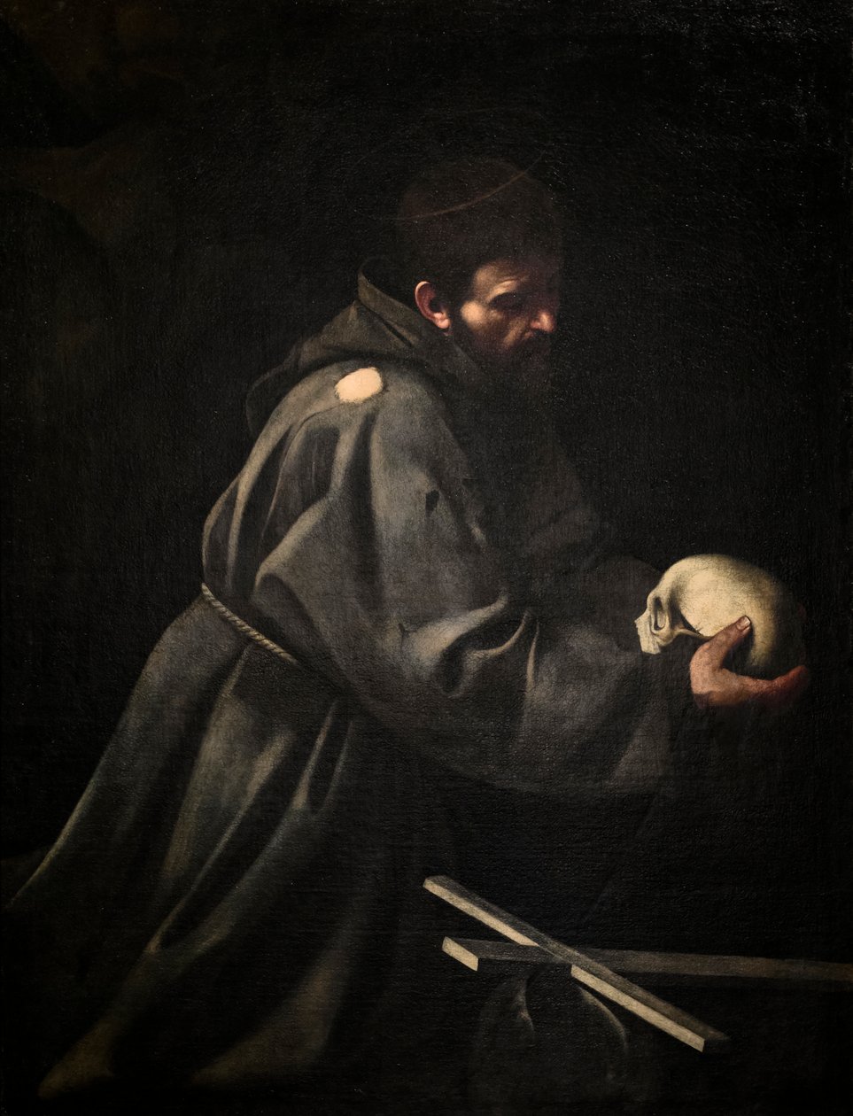 Sankt Frans i meditation, ca. 1606 (olie på lærred) af Michelangelo Merisi da Caravaggio