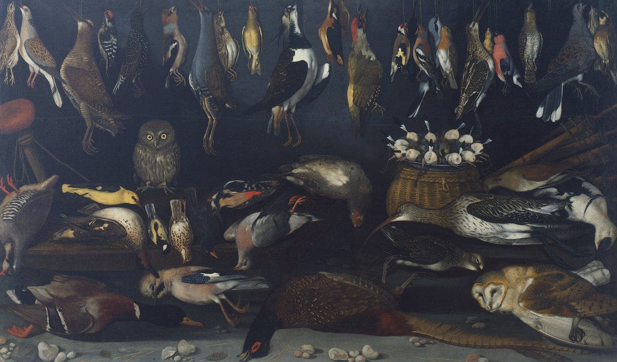 Stilleben med fugle, af Master of te Hartford Still-life (olie på lærred) af Michelangelo Merisi da Caravaggio