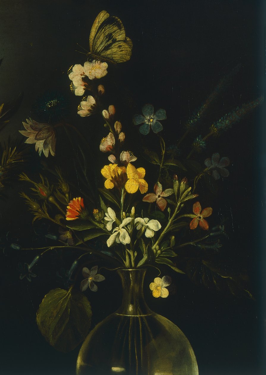 Stilleben med blomster og frugt, af Master of the Hartford Still Life, ca. 1600-10 (olie på lærred) af Michelangelo Merisi da Caravaggio