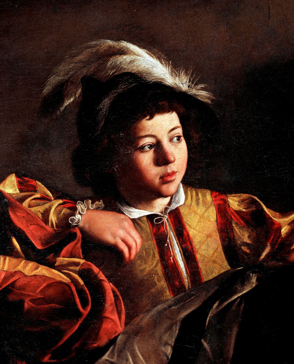 The Calling of St Matthew, detalje (olie på lærred af Michelangelo Merisi da Caravaggio