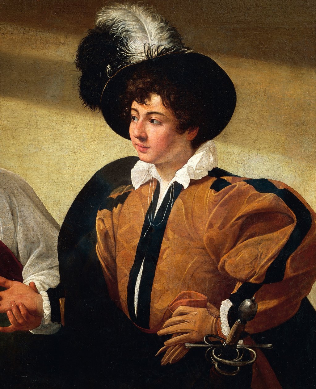 Spåkonen, detalje, ca. 1596-97 (olie på lærred) af Michelangelo Merisi da Caravaggio
