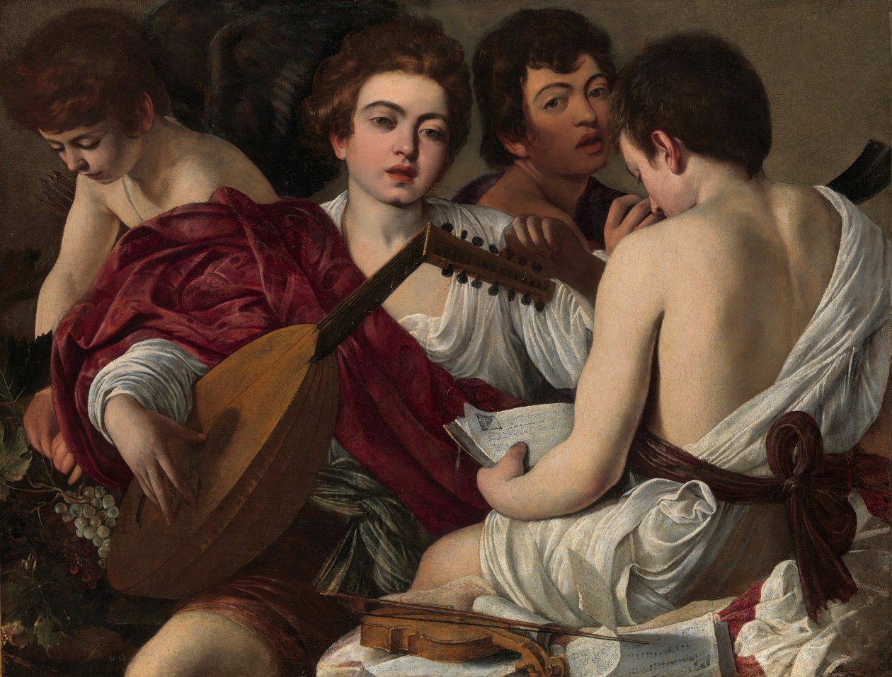 Musikerne, ca. 1595 (olie på lærred) af Michelangelo Merisi da Caravaggio