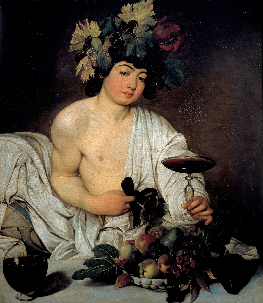 The Young Bacchus, ca. 1596 (olie på lærred) af Michelangelo Merisi da Caravaggio