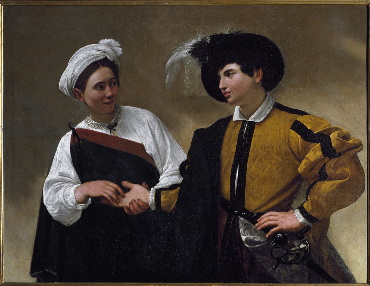 Spåkonen (olie på lærred af Michelangelo Merisi da Caravaggio