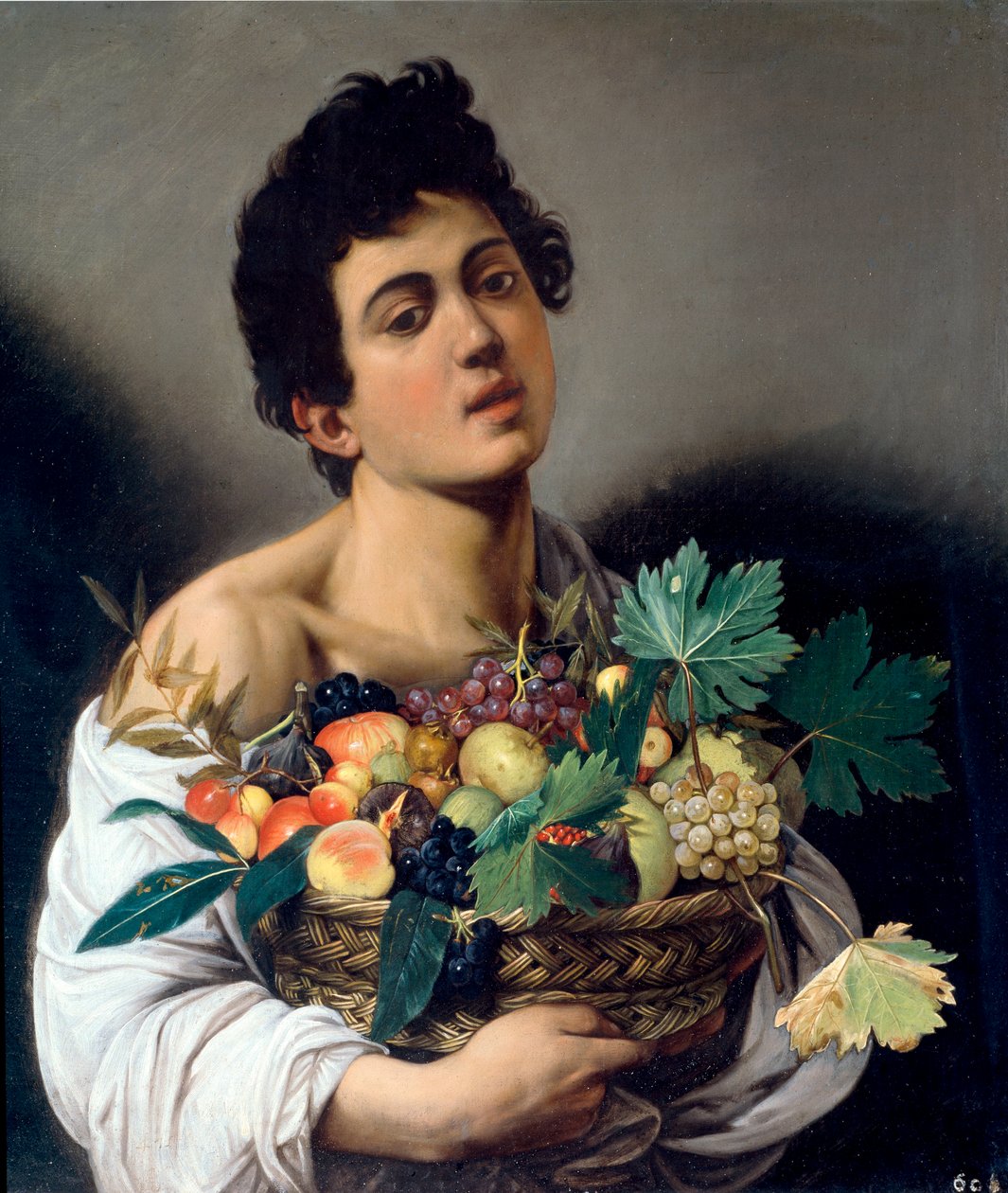 Frugtsælgeren (olie på lærred af Michelangelo Merisi da Caravaggio