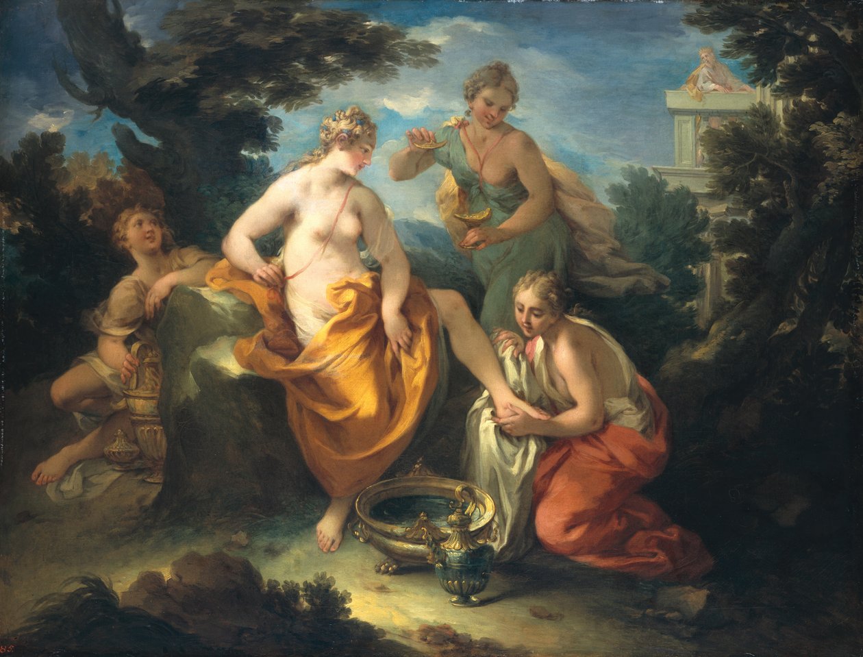 Bathsheba badning, 1729 af Michele Rocca