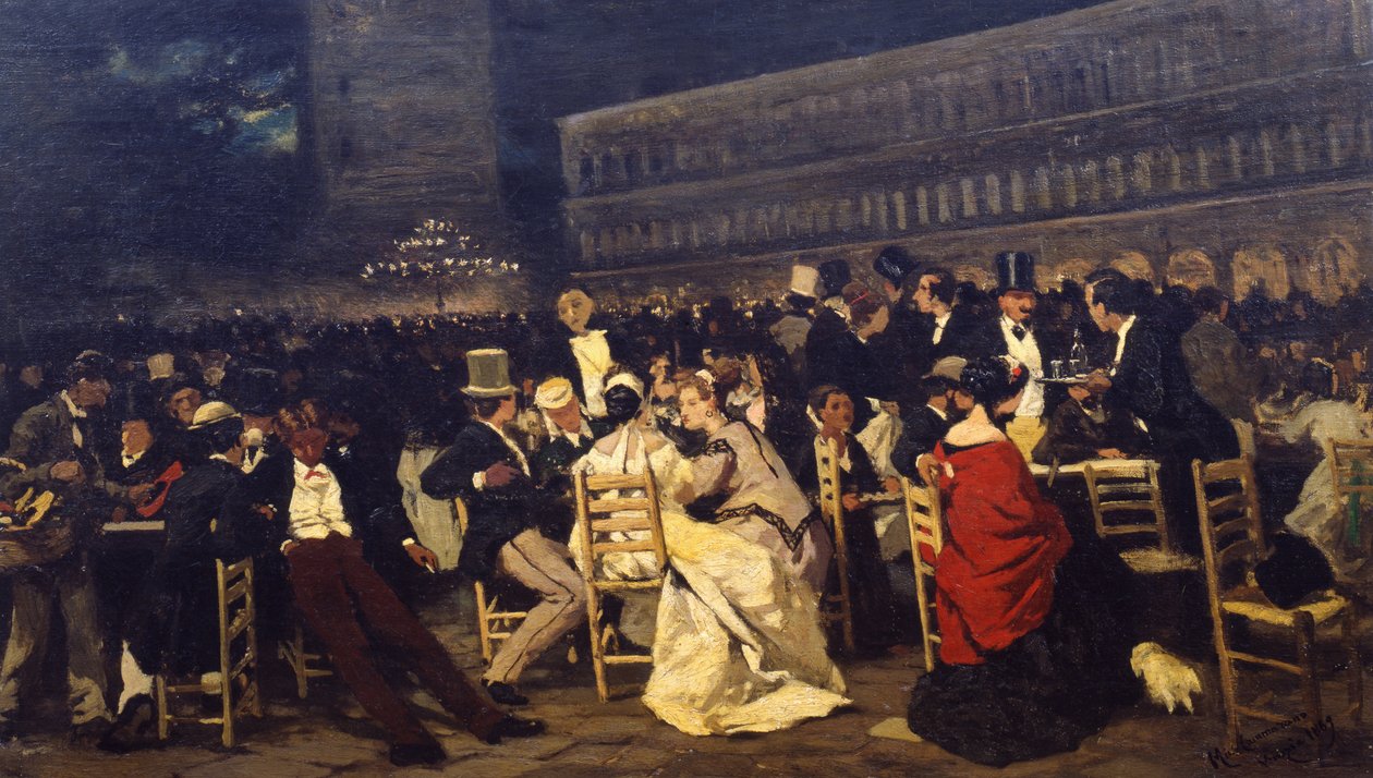 Markuspladsen, 1869 af Michele Cammarano