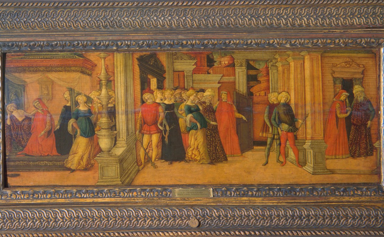 Antiochus og Stratonice, ca. 1470 (tempera på panel) af Michele Ciampanti