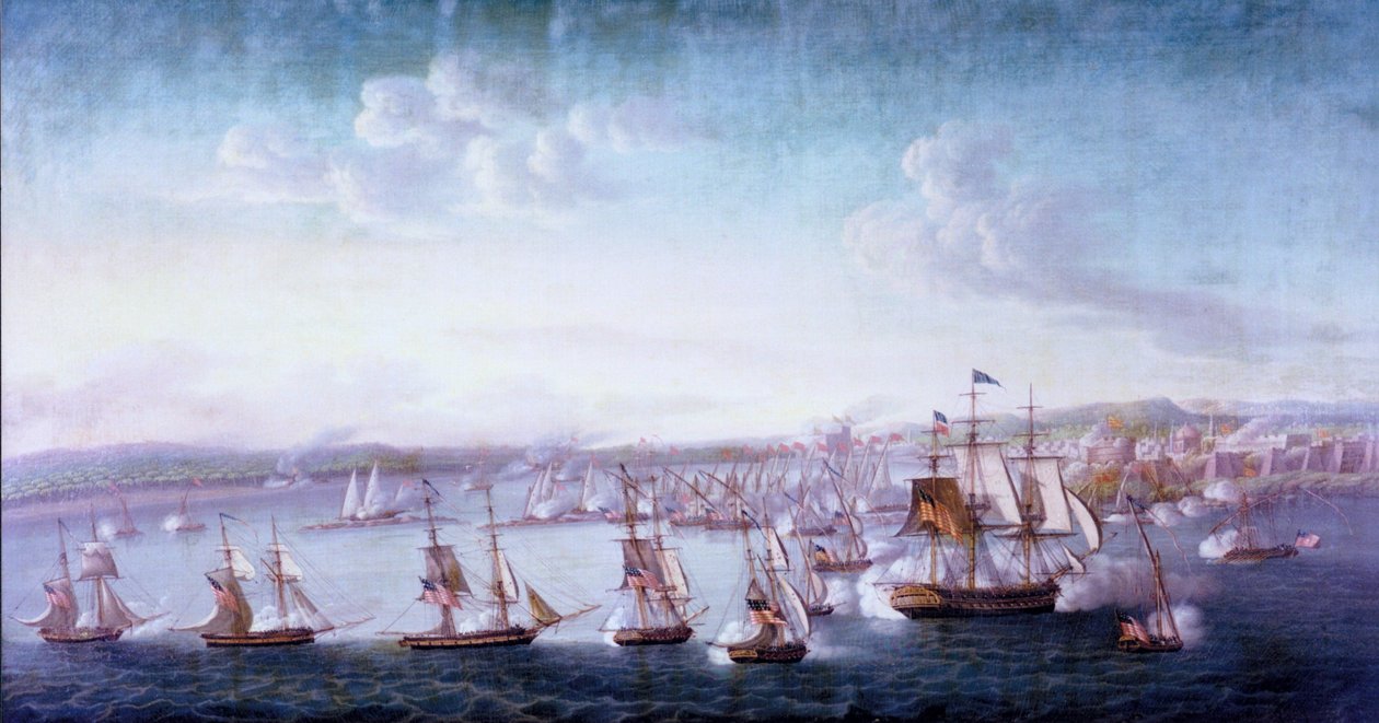 Bombardement af Tripoli af Michele Felice Corne
