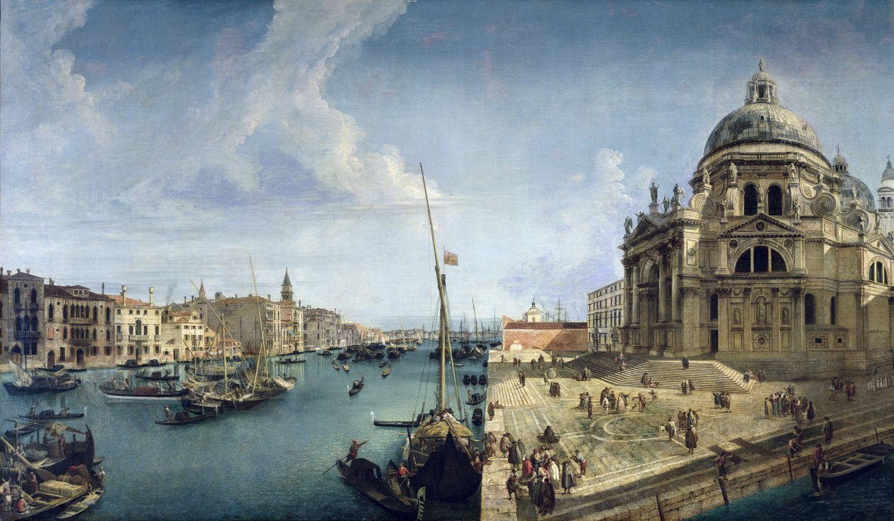 Indgangen til Canal Grande og Santa Maria della Salute, Venedig af Michele Marieschi